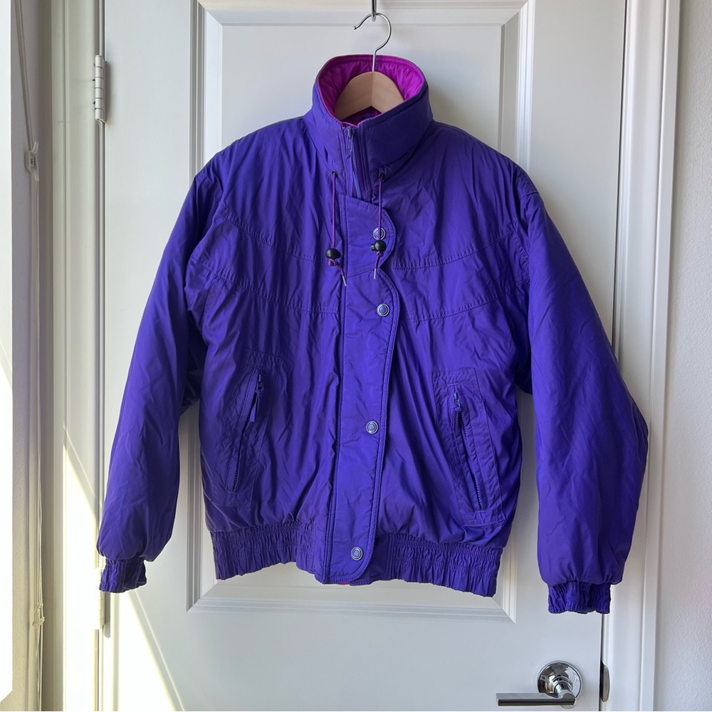Vintage 90s Purple Puffer Ski Jacket